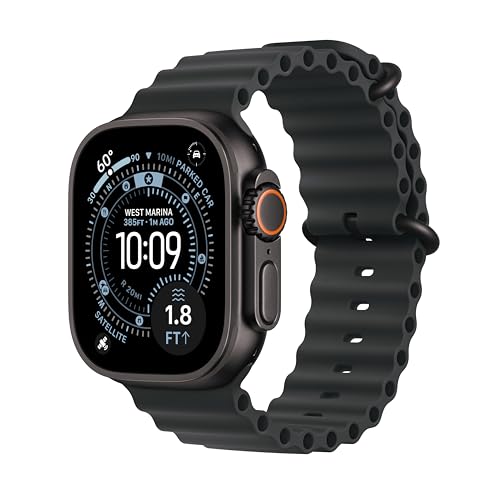 Apple Watch Ultra 3 [GPS + Cellular 49mm] Smartwatch w/Rugged Titanium Case w/Black Ocean Band