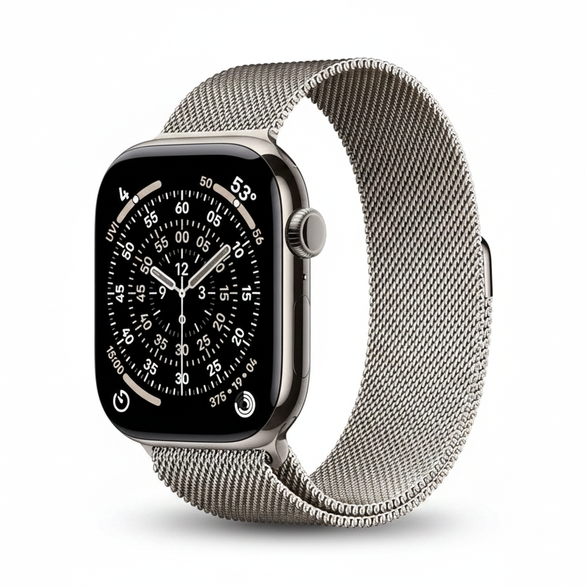 Apple Watch Series 11 [GPS + Cellular 46mm] Smartwatch with Titanium Case and Milanese Loop